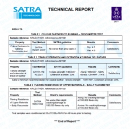 SATRA REPORT